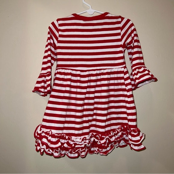 Red Ruffle Striped Dress - Picture 3 of 4